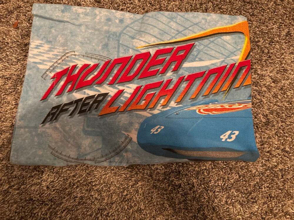 Disney Pixar Cars Thunder After Lightning McQueen King Standard Pillowcase - Picture 2 of 3